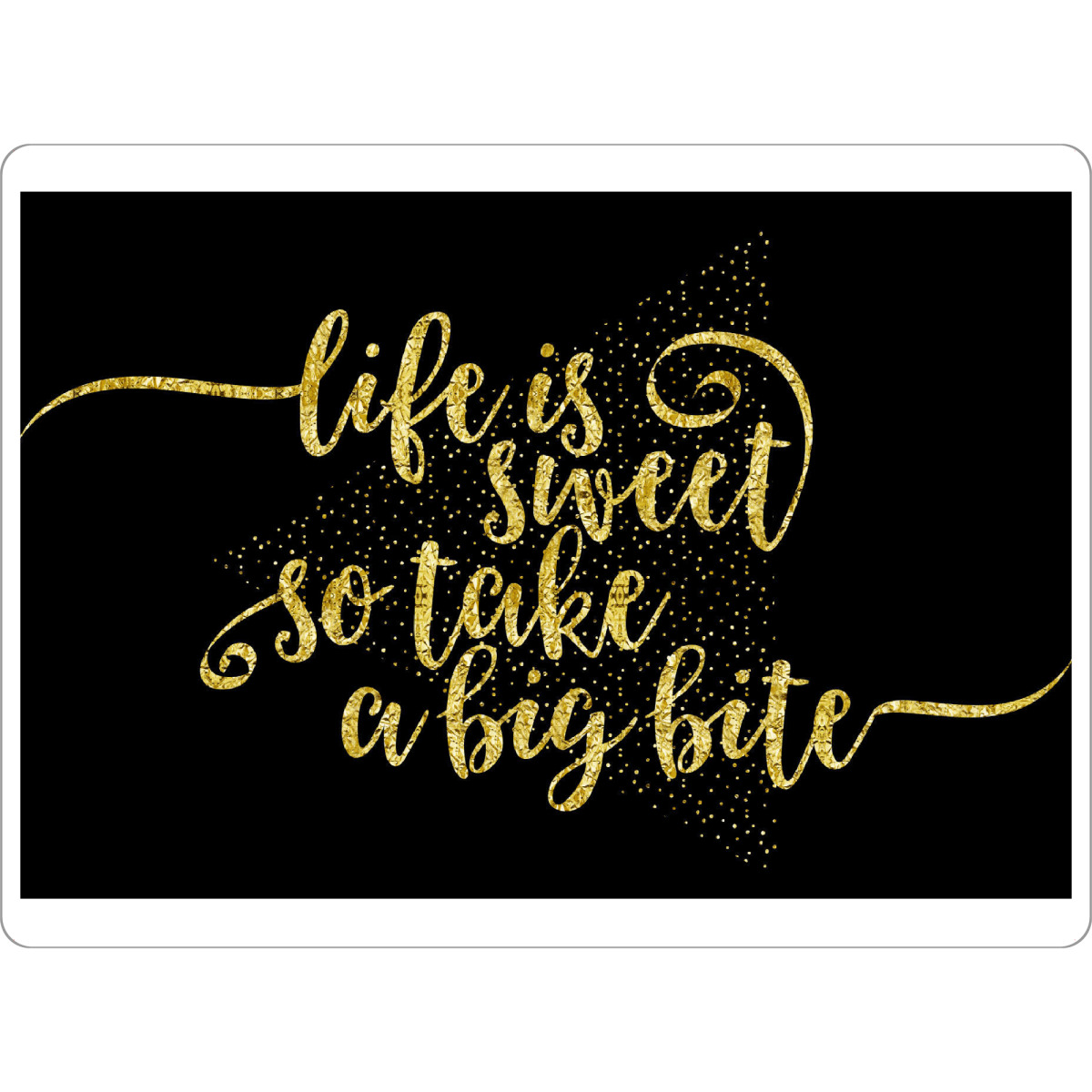 Tischset "Life is sweet | gold" artboxONE - Typografie,Essen & Trinken