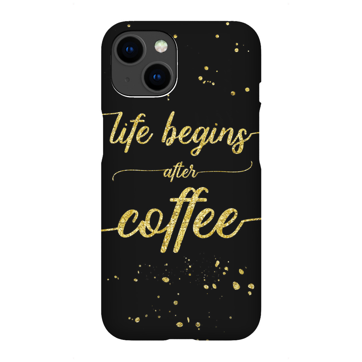 "Life begins after coffee | gold"für iPhone - Premium-Case Handyhülle artboxONE