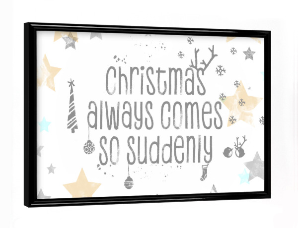 Poster mit schwarzem Rahmen "Christmas again" artboxONE - Weihnachten