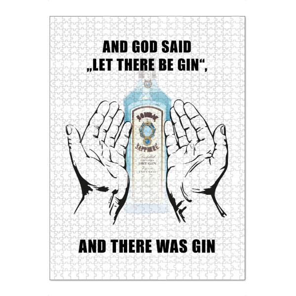 Puzzle Ravensburger "Let there be Gin" artboxONE - Typografie,Essen & Trinken,Männer,Essen & Trinken / Alkohol,Lustig