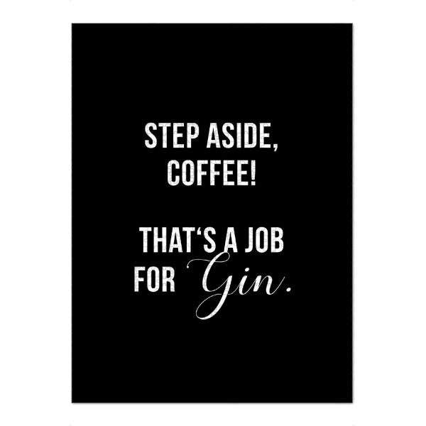 Puzzle Ravensburger "Step Aside" artboxONE - Typografie,Essen & Trinken,Schwarzweiß,Männer,Essen & Trinken / Alkohol,Lustig