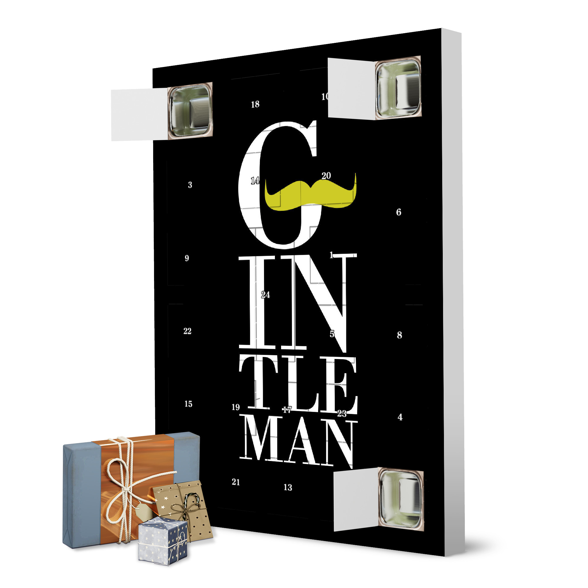 Adventskalender zum Selbstbefüllen GINtleman artboxONE Adventskalender Typografie