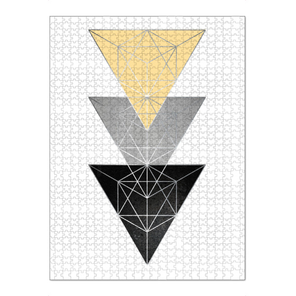 Puzzle Ravensburger "Triangular Minimalism" artboxONE - Abstrakt,Schwarzweiß,Geometrie