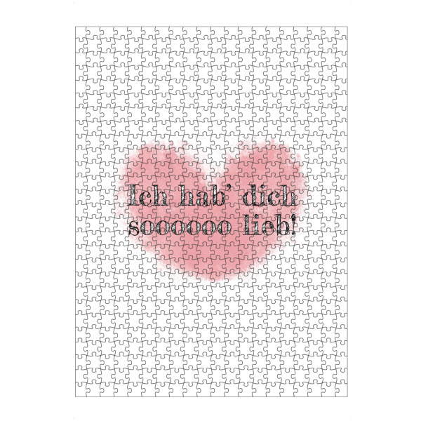 Puzzle Ravensburger "Ich hab dich sooooo lieb" artboxONE - Typografie,Liebe,Für Mama,Für Papa