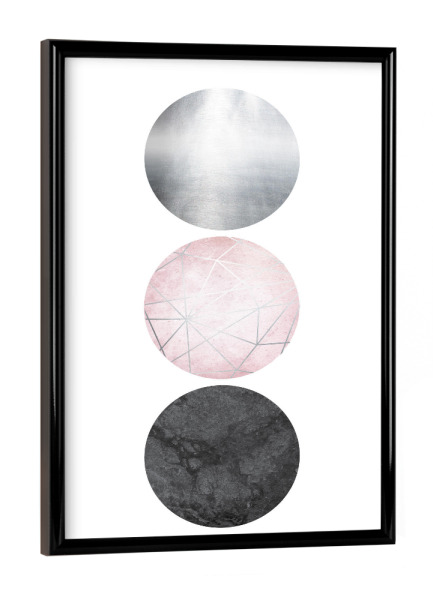 Poster mit schwarzem Rahmen "Soft Circular Luxe" artboxONE - Geometrie