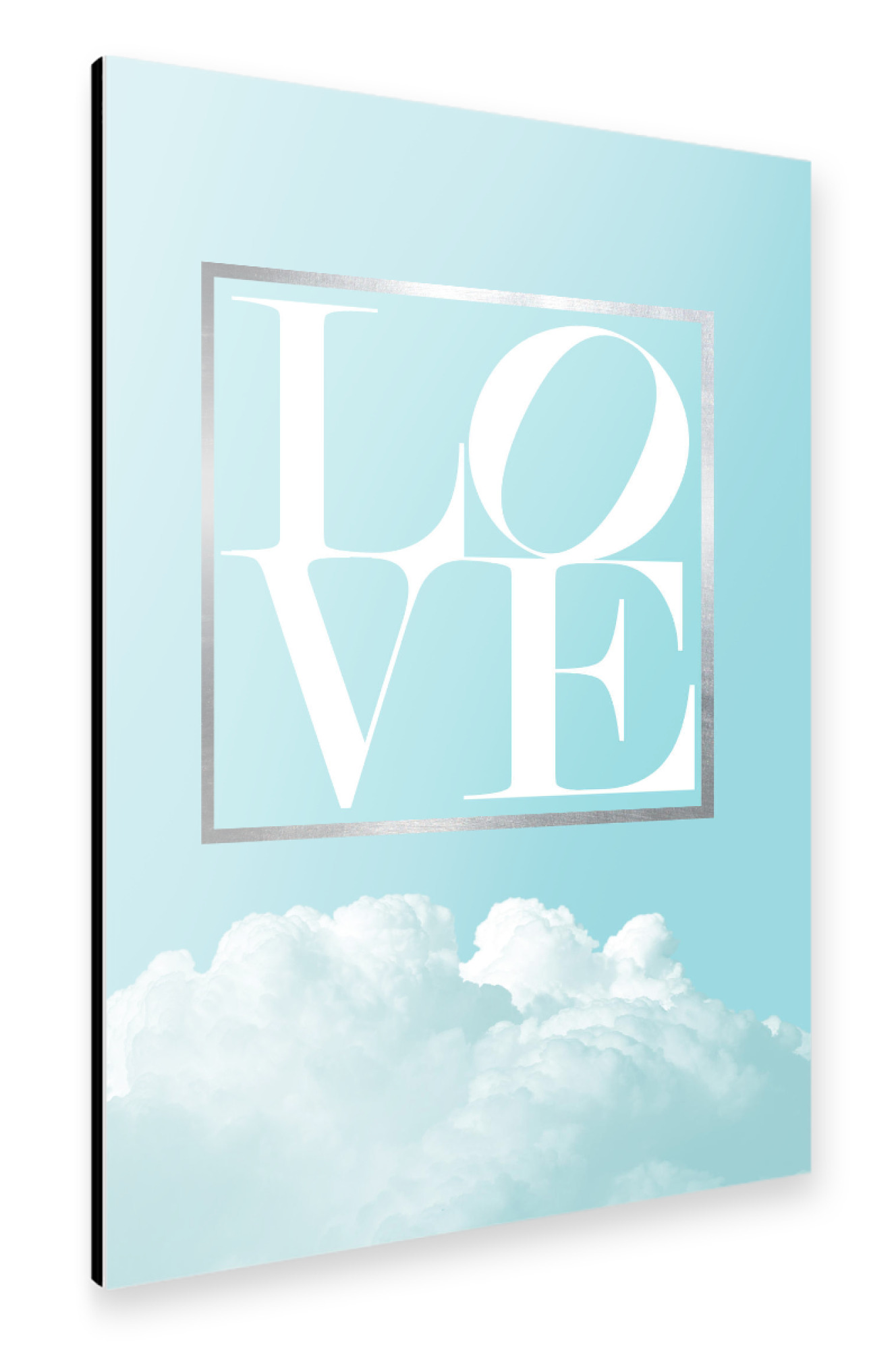 Alu-Dibond "Love in Turquoise" 75x50 cm artboxONE