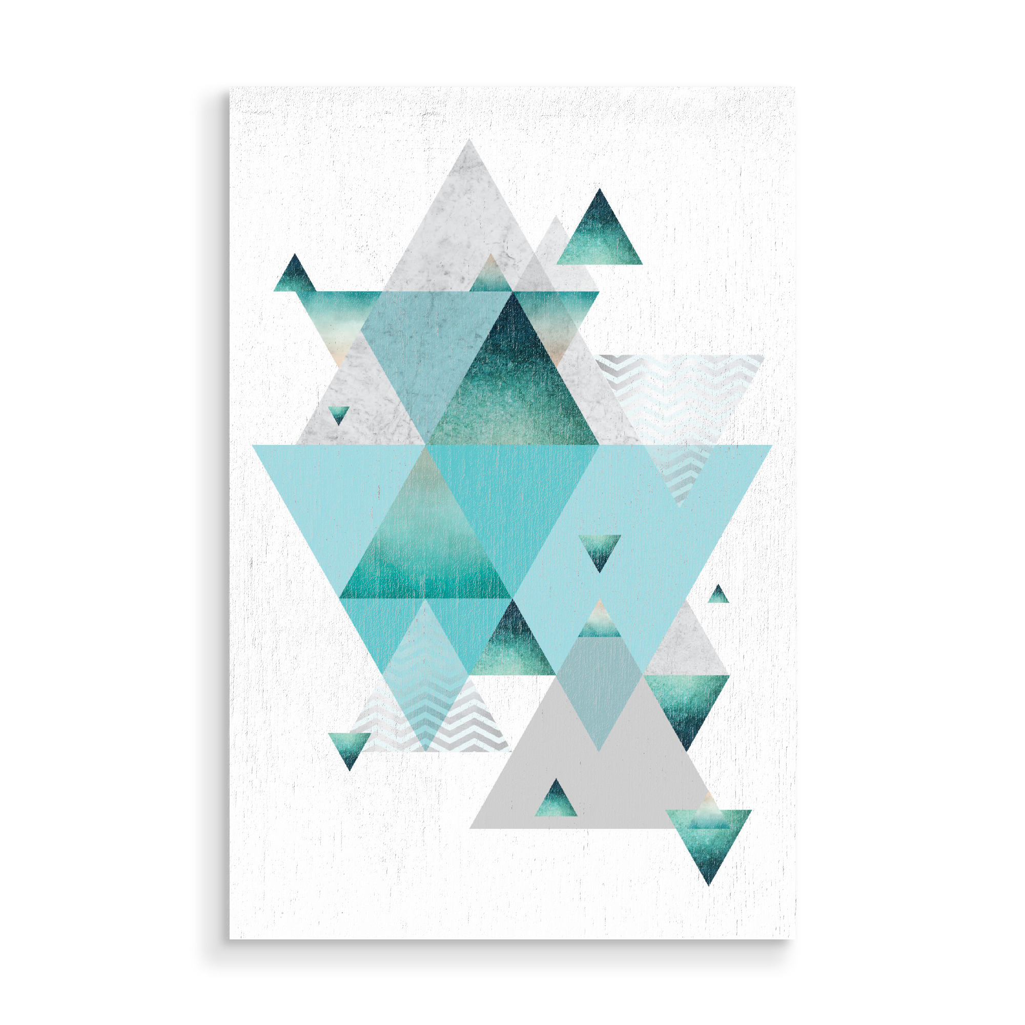 Holzbild "Geometric Luxe in Turquoise" artboxONE - Geometrie