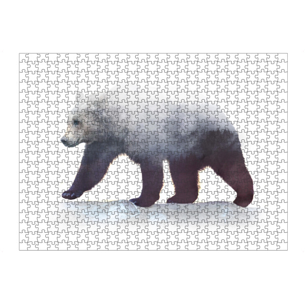 Puzzle Ravensburger "Winter Bear" artboxONE - Tiere - Bear,Wild,Forest,Wood,Watercolor,Double exposure - Bild bear