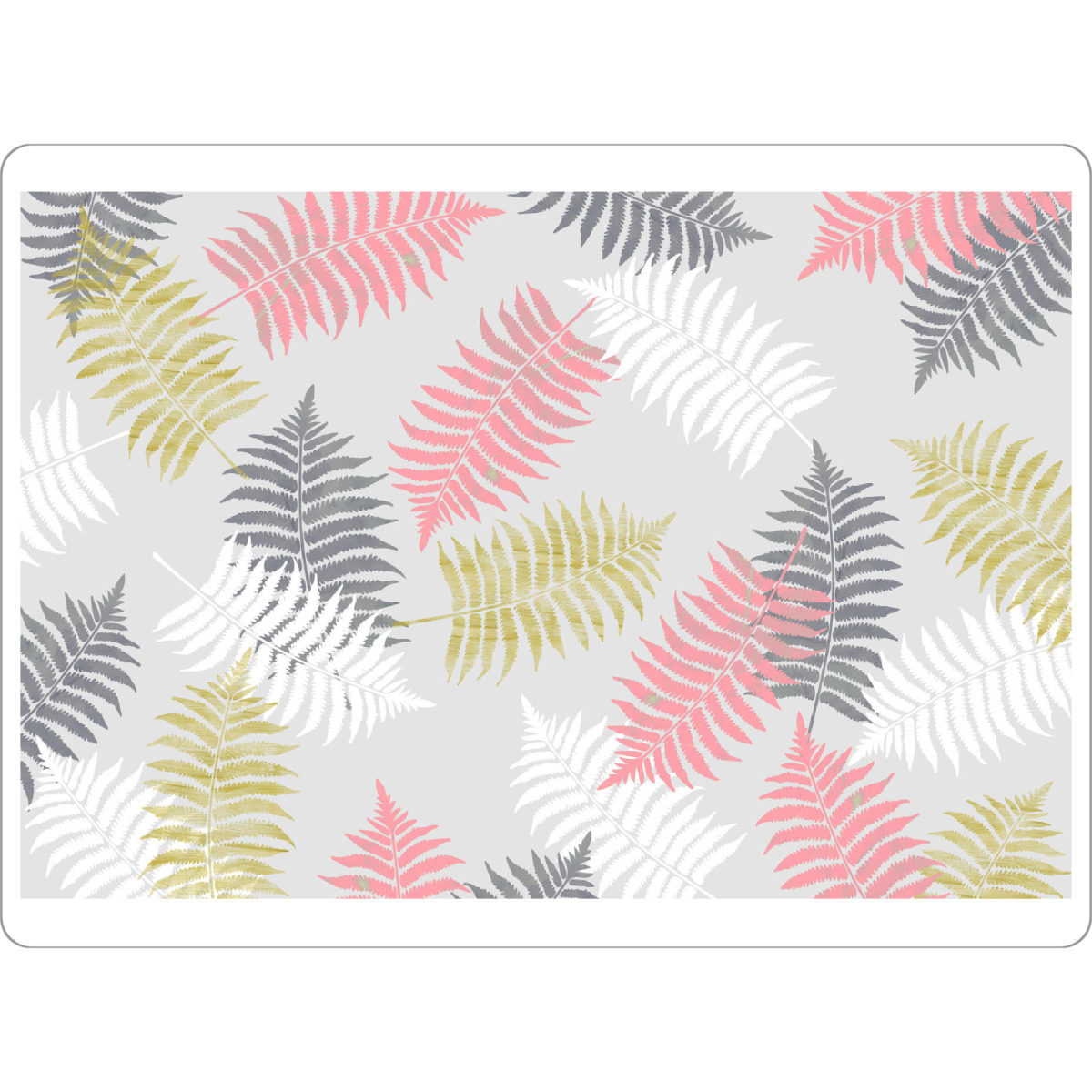 Tischset "Ferns Dance" artboxONE - Natur - Fern,Wild,Forest,Wood,Leaf,Dance,Gold,Pink - Bild fern