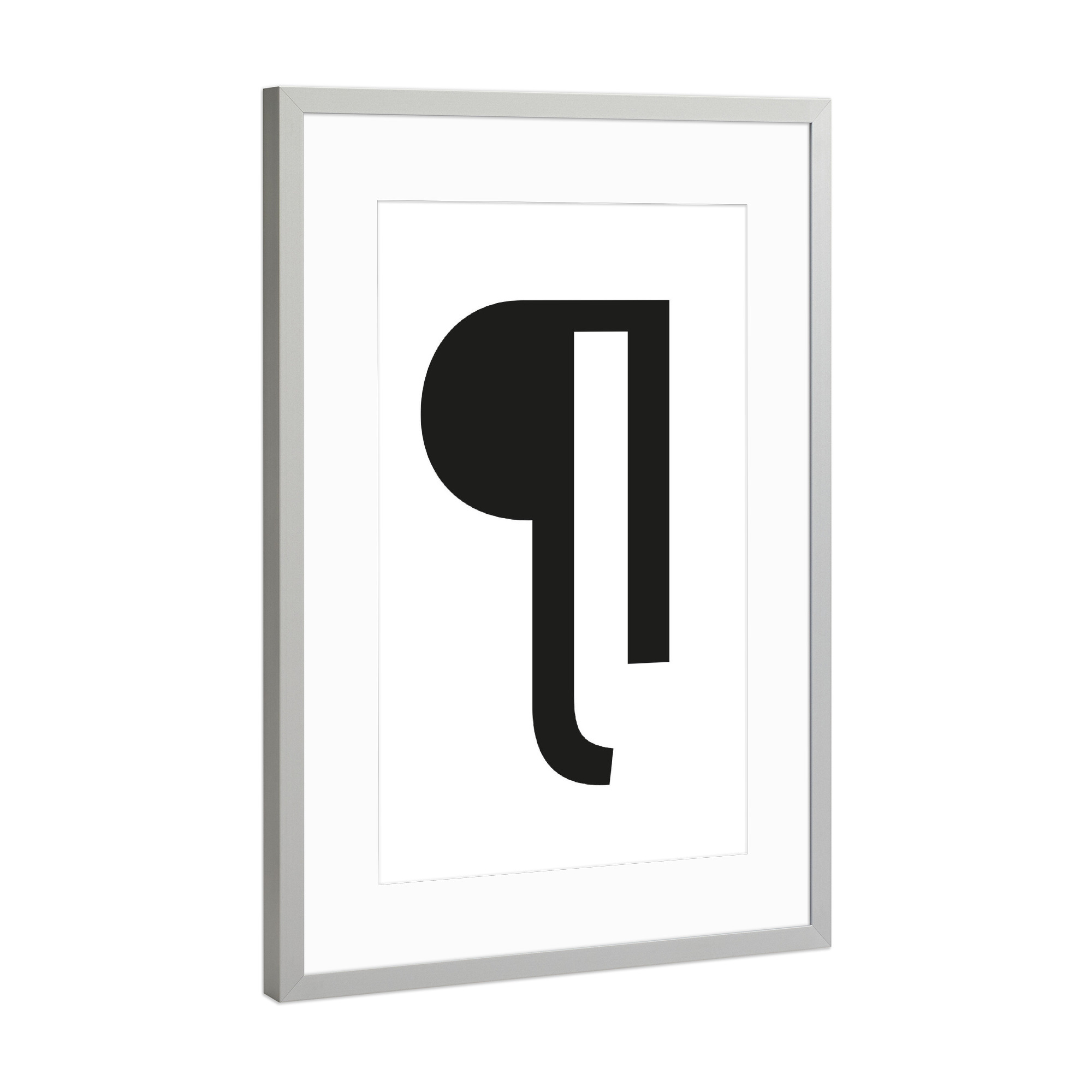 Poster mit Rahmen Silber "Paragraph" artboxONE - Typografie,Schwarzweiß