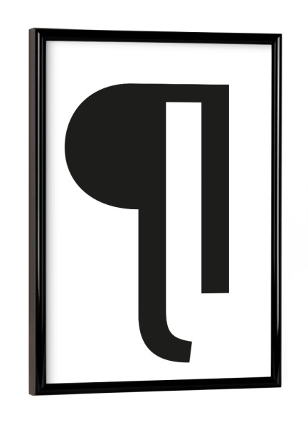Poster mit schwarzem Rahmen "Paragraph" artboxONE - Typografie,Schwarzweiß