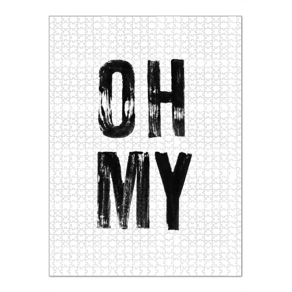 Puzzle Ravensburger "Oh My Print" artboxONE - Typografie,Schwarzweiß