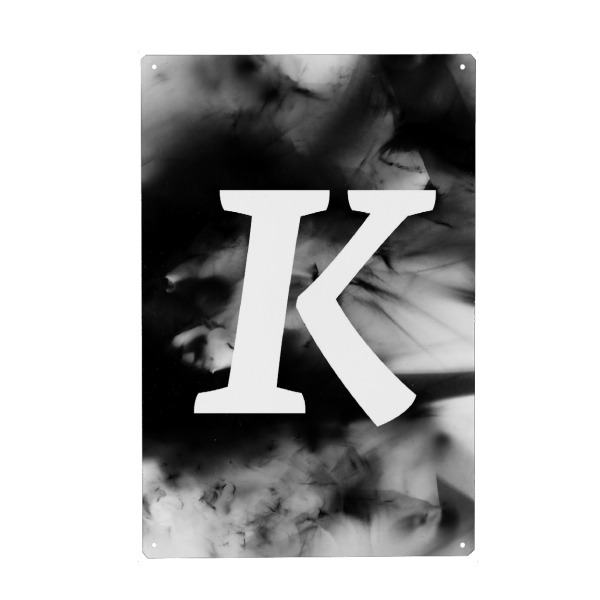 Holzbild "Dreaming K" artboxONE - Typografie,Abstrakt,Schwarzweiß