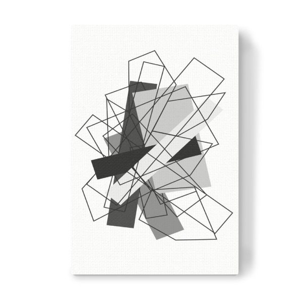 Leinwandbild "Greys No.2" artboxONE - Abstrakt,Schwarzweiß,Geometrie