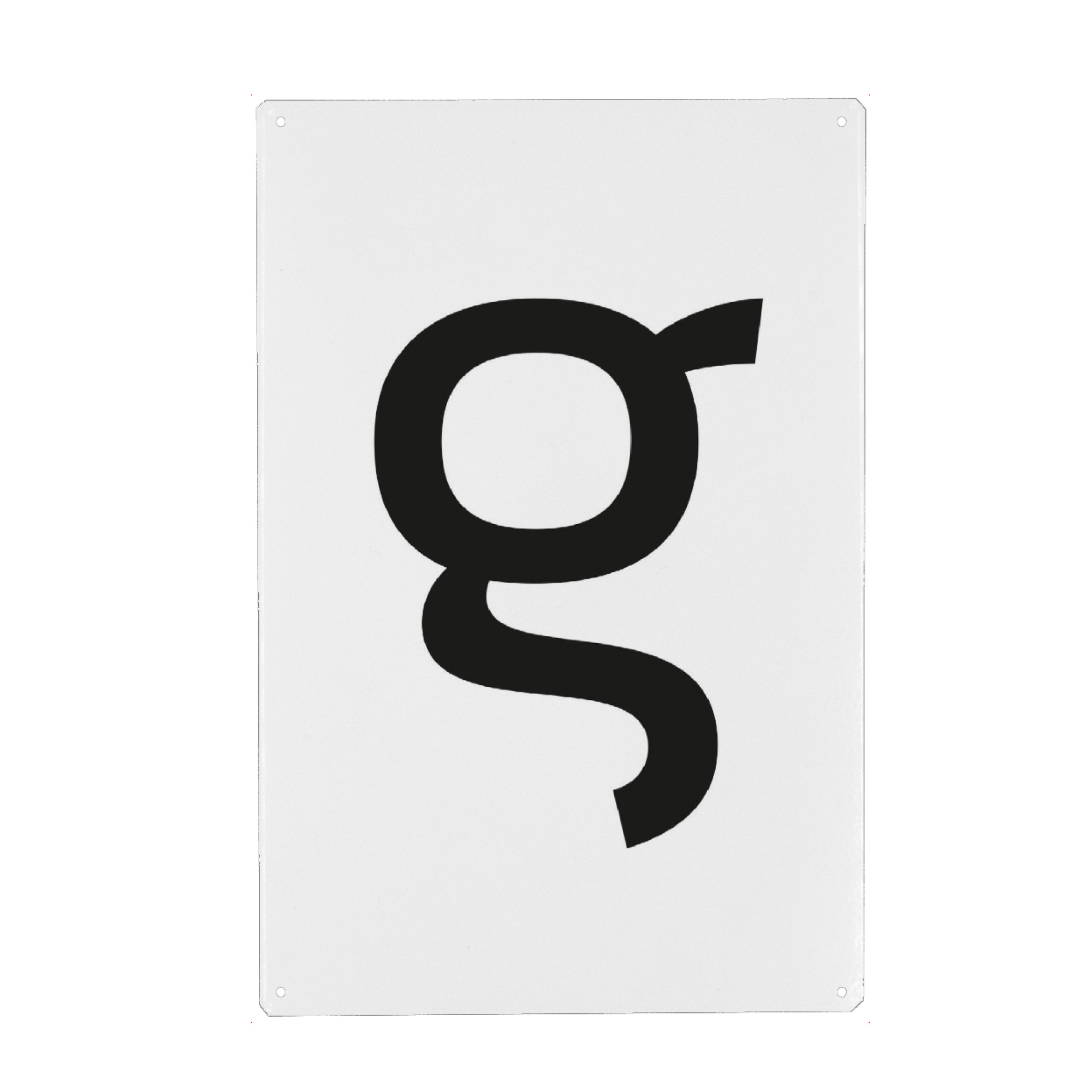 Metall Poster "G Print" artboxONE - Typografie,Schwarzweiß