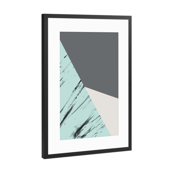 Poster mit Rahmen Schwarz (Metallic) "Formation I" artboxONE - Abstrakt,Geometrie