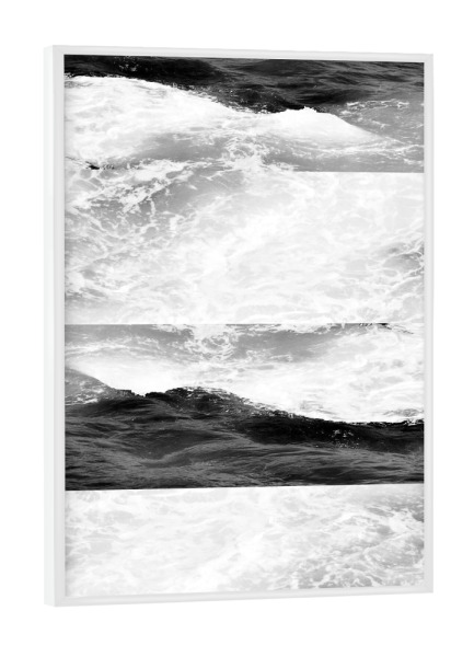 Poster mit weißem Rahmen "Cuban Waters" artboxONE - Natur,Schwarzweiß,Reise / Strand und Meer