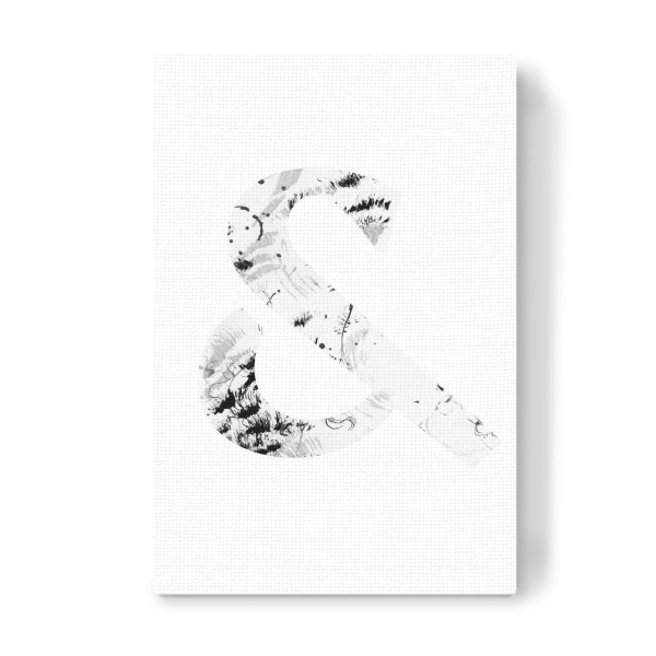 Leinwandbild "Ampersand 2" artboxONE - Typografie,Schwarzweiß