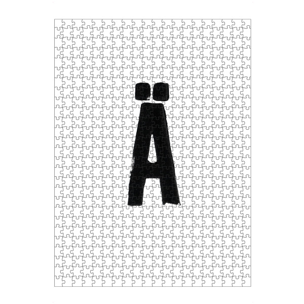 artboxONE Puzzle "Ä Print" artboxONE - Typografie,Schwarzweiß - Buchstabe,Abstrakt,Typografie,Schwarzweiß,Schwarz,Druck,Alphabet - Bild Buchstabe