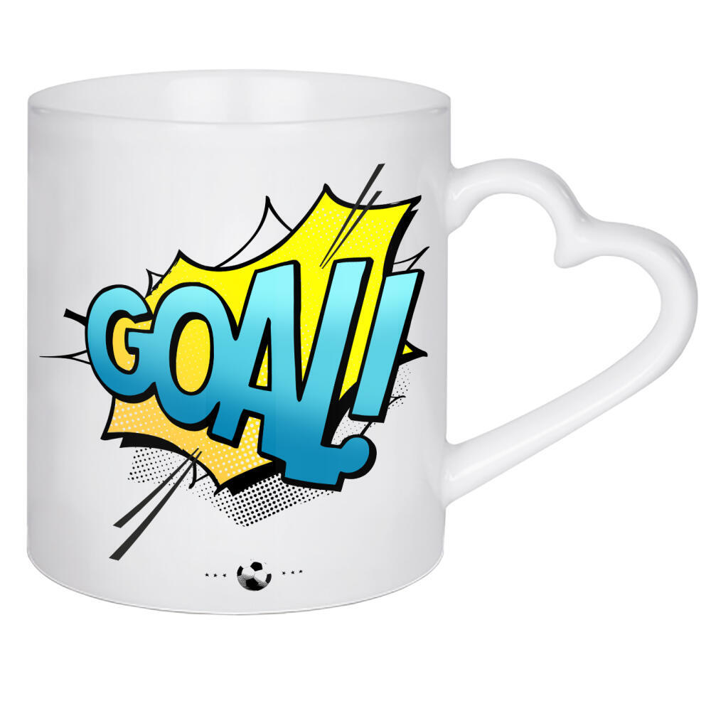 Herztasse "Goal 2" artboxONE - Typografie,Comic,Sport,Sport / Fußball - Ziel,Tor,Sport,Typografie,Typografie,Fussball,Fußball