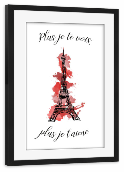 Poster mit Rahmen schwarz "Tour Eiffel 3" artboxONE - Städte,Reise,Architektur,Städte / Paris