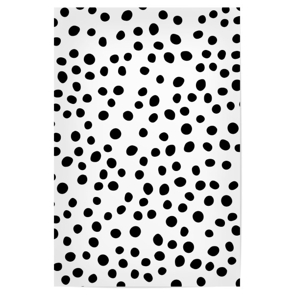 Poster 30x20 cm "Singularity-v2" artboxONE - Abstrakt,Schwarzweiß - Graphic design,Pattern,Polka dots,Black,White,Random,Abstract,Dots
