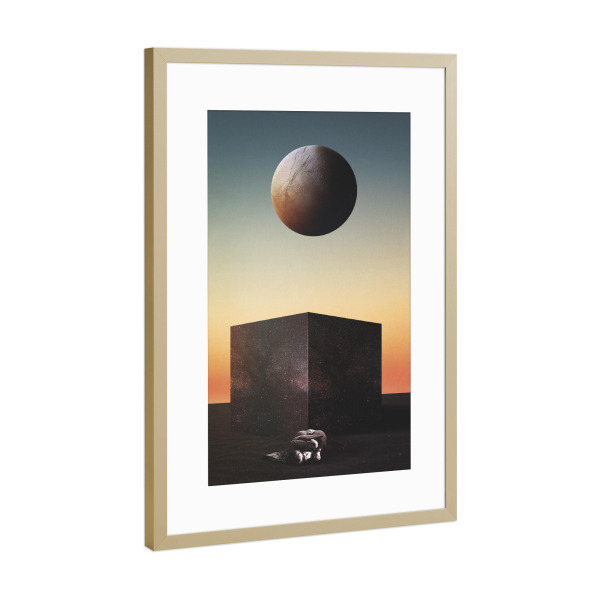 Poster mit Rahmen Gold "R trip" artboxONE - Natur,Fiktion