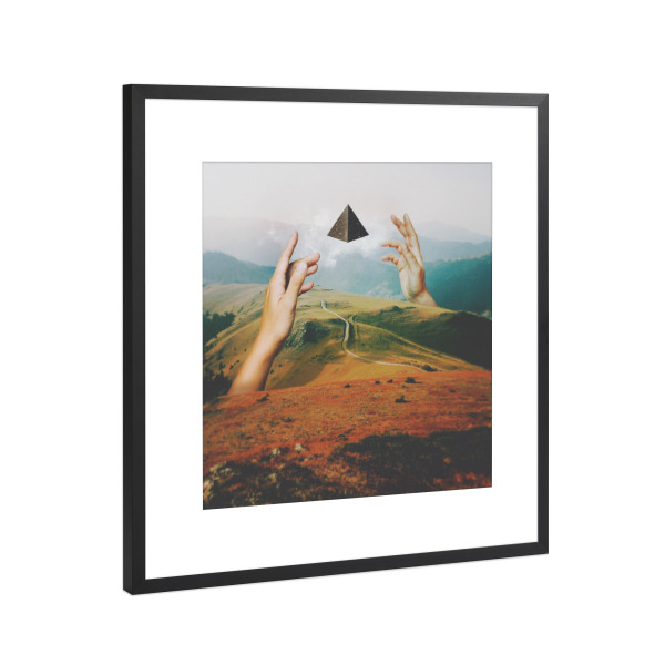 Poster mit Rahmen Schwarz (Metallic) "Portal 2" artboxONE - Natur,Abstrakt,Fiktion