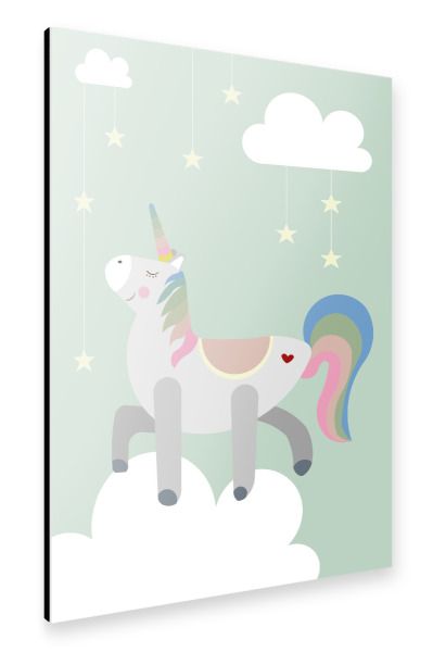 Alu-Dibond "Posh unicorn" 30x20 cm artboxONE