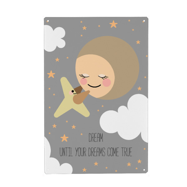 Metall Poster "Dream on" artboxONE - Für Kinder