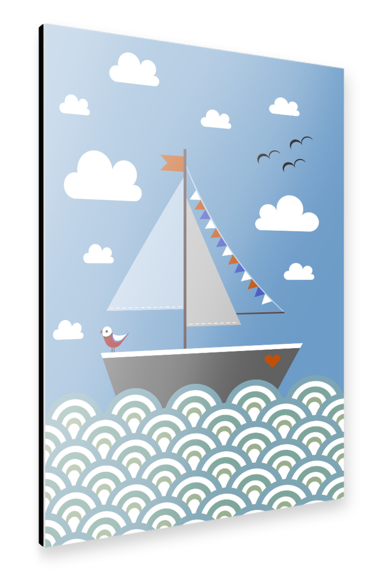 Alu-Dibond "Into the ocean" 30x20 cm artboxONE