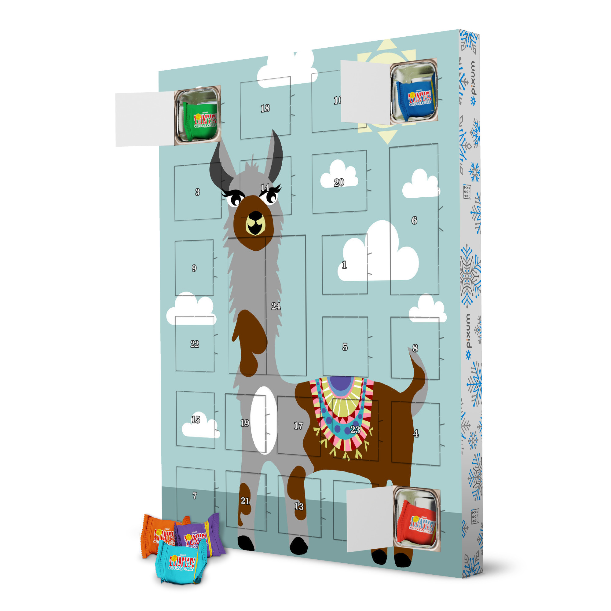 Adventskalender mit Tony's Chocolonely Lovely alpaca artboxONE Adventskalender Für Kinder