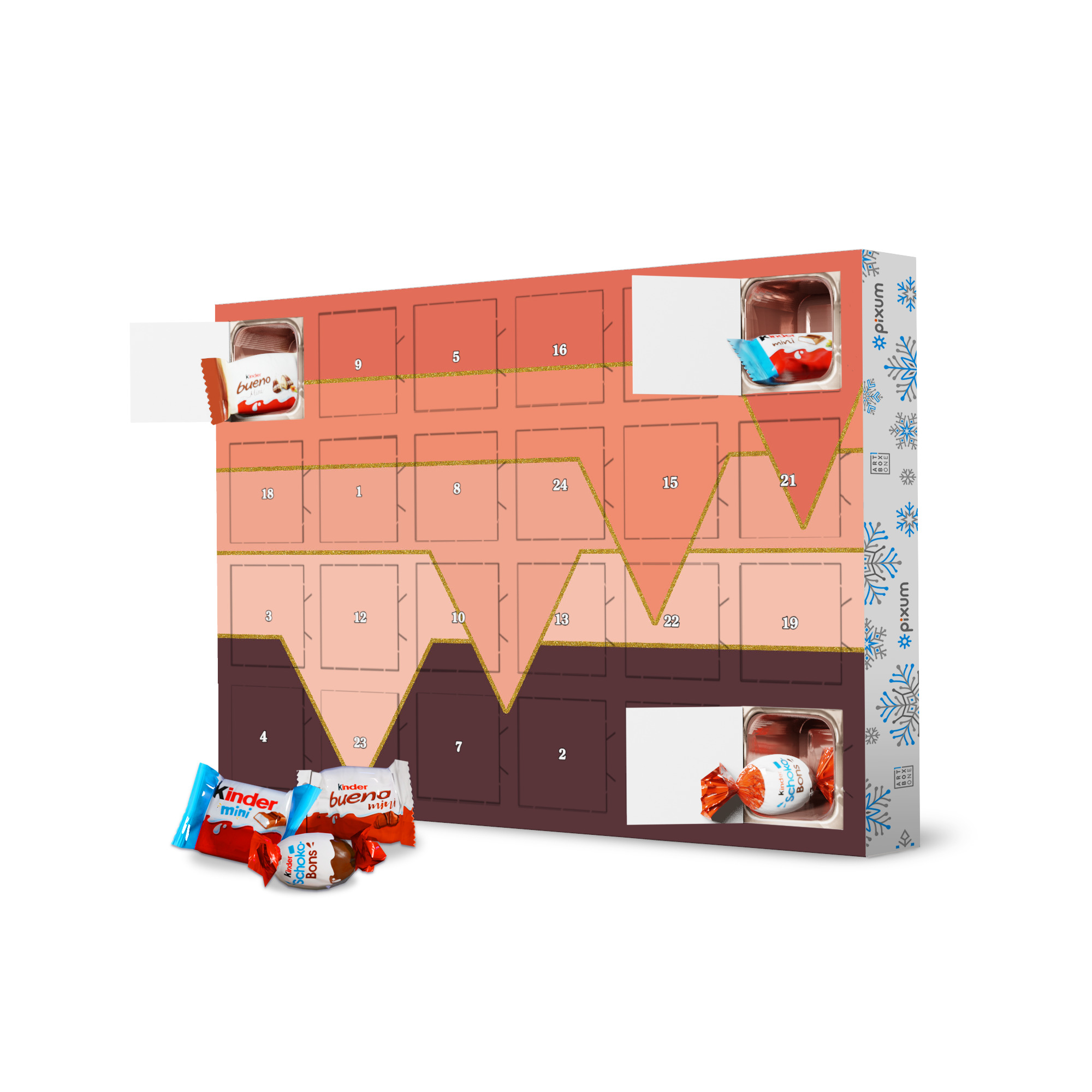 Adventskalender mit Produkten von Kinder Pink Clouds artboxONE Adventskalender Abstrakt