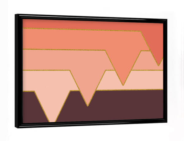 Poster mit schwarzem Rahmen "Pink Clouds" artboxONE - Abstrakt,Geometrie