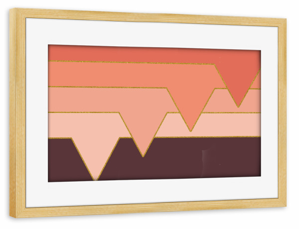 Poster mit Rahmen kiefer "Pink Clouds" artboxONE - Abstrakt,Geometrie