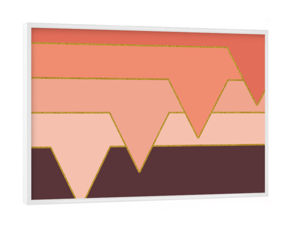 Poster mit weißem Rahmen "Pink Clouds" artboxONE - Abstrakt,Geometrie