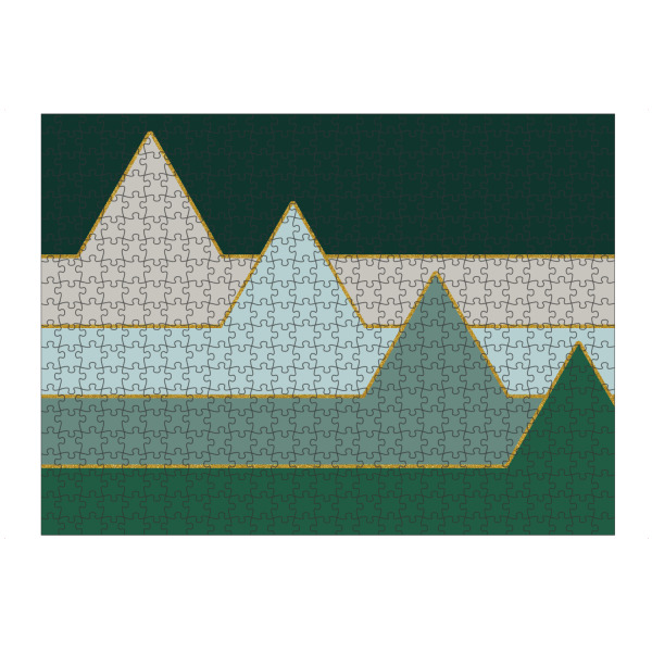 artboxONE Puzzle "Green Mountains" artboxONE - Abstrakt,Geometrie