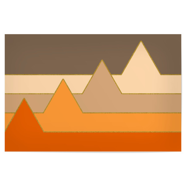Poster "Orange Mountains" artboxONE - Abstrakt,Geometrie