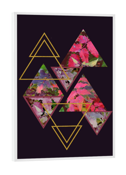 Poster mit weißem Rahmen "Purple Fall" artboxONE - Natur,Abstrakt,Geometrie