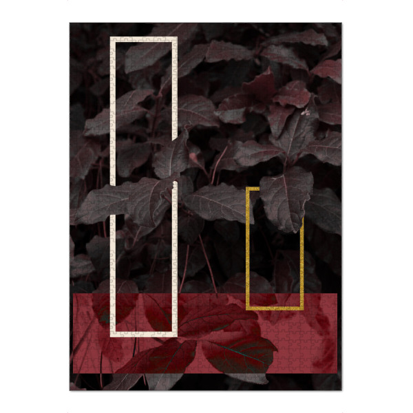 Puzzle Ravensburger "Burgundy Fall" artboxONE - Natur,Geometrie