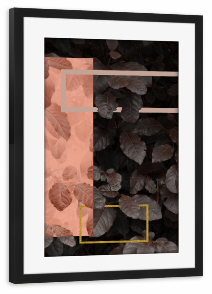Poster mit Rahmen schwarz "Gloomy Fall" artboxONE - Natur,Geometrie