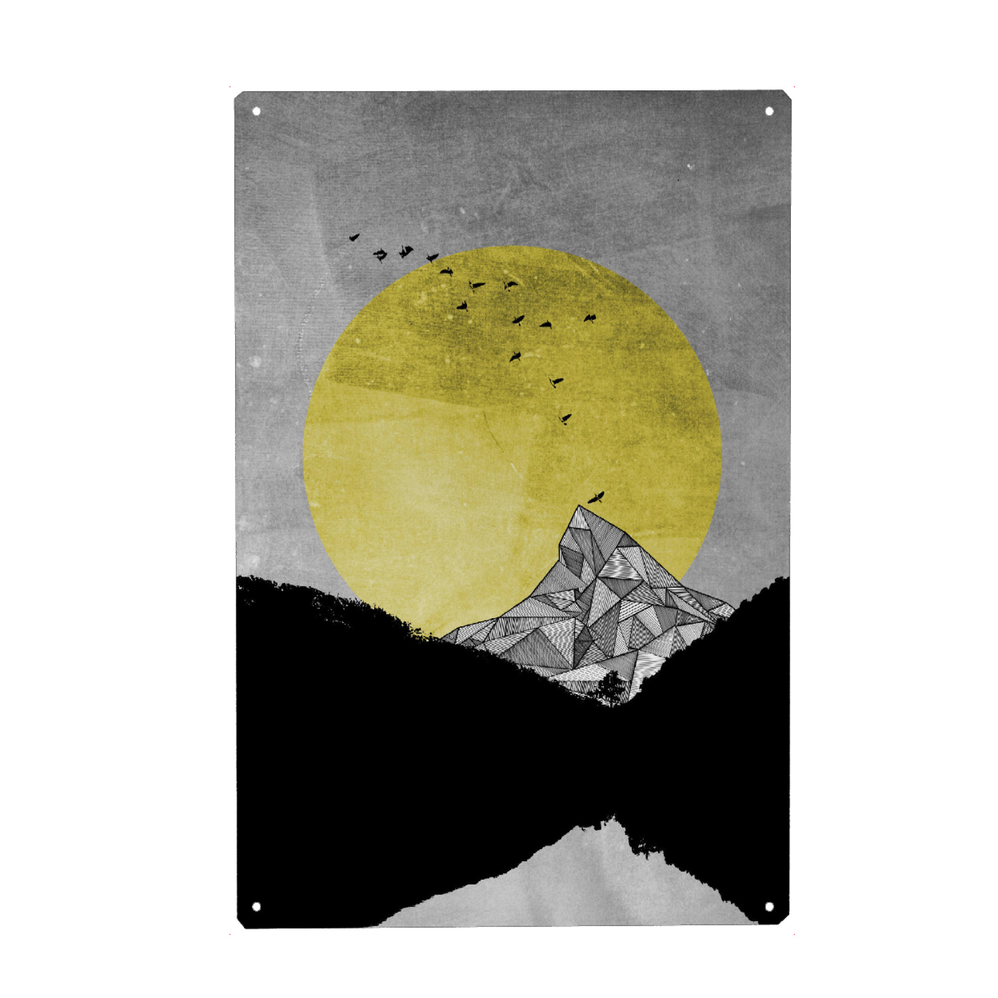 Metall Poster "Moon V" artboxONE - Abstrakt,Geometrie