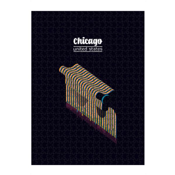 artboxONE Puzzle "Chicago - United States" artboxONE - Städte,Reise,Geometrie,Städte / Chicago