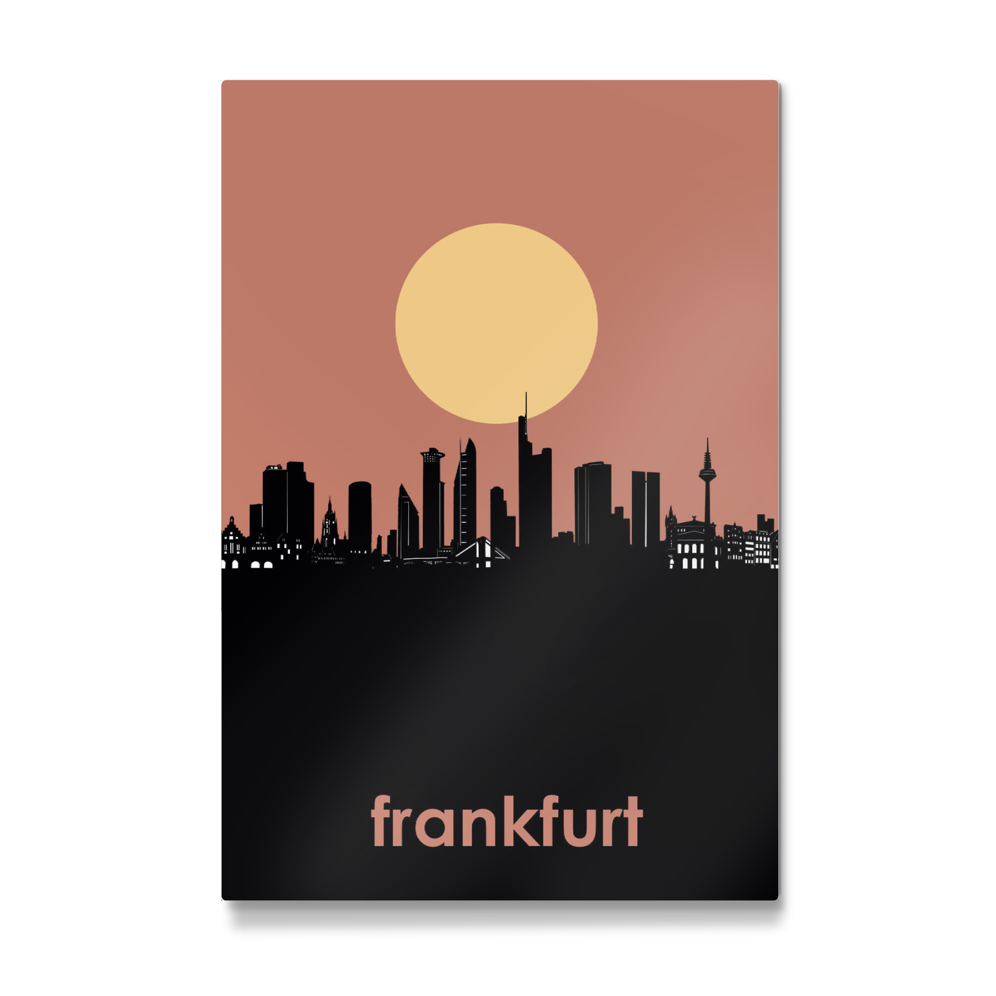 Galerie-Print "Frankfurt skyline minimalism" 75x50 cm artboxONE