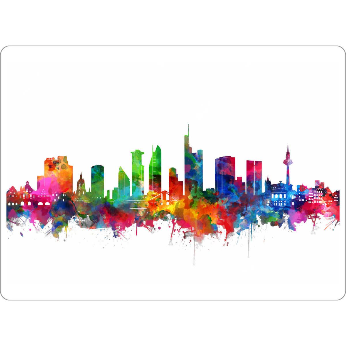 Tischset "Frankfurt city skyline watercolor" artboxONE - Städte,Reise,Abstrakt,Städte / Frankfurt