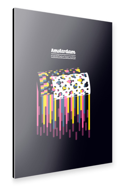 Alu-Dibond "Amsterdam - Netherlands" 30x20 cm artboxONE