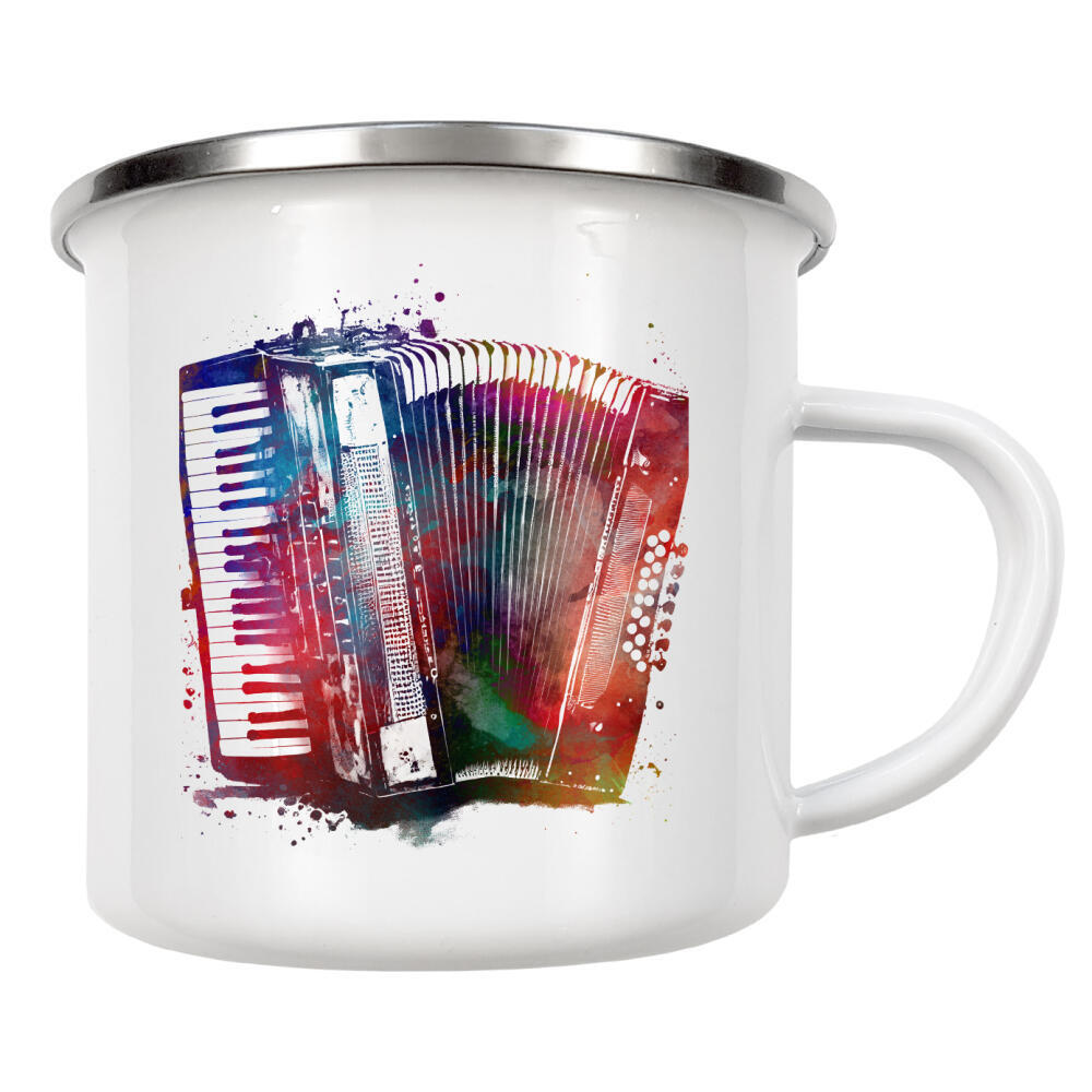 Emaille Tasse "Akkordeon Musik Kunst" artboxONE - Musik - Akkordeon,Musik,Instrument,Musikinstrument