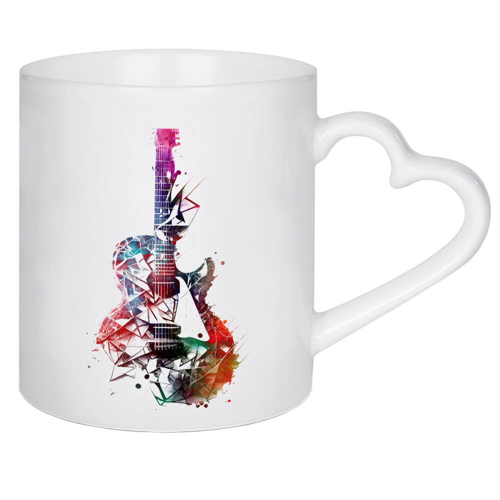Herztasse "Gitarrenmusikkunst B" artboxONE - Musik - Gitarre,Gitarren,Musik,Instrument,Musikinstrument,Band,Jazz
