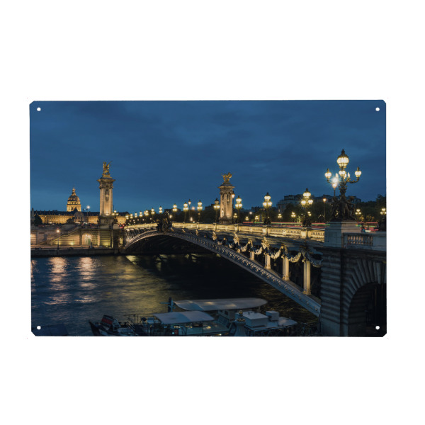 Metall Poster "Pont Alexandre III Paris" artboxONE - Städte,Städte / Paris