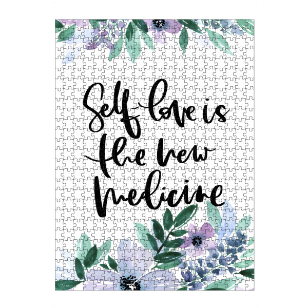 artboxONE Puzzle "Self-love" artboxONE - Typografie,Floral